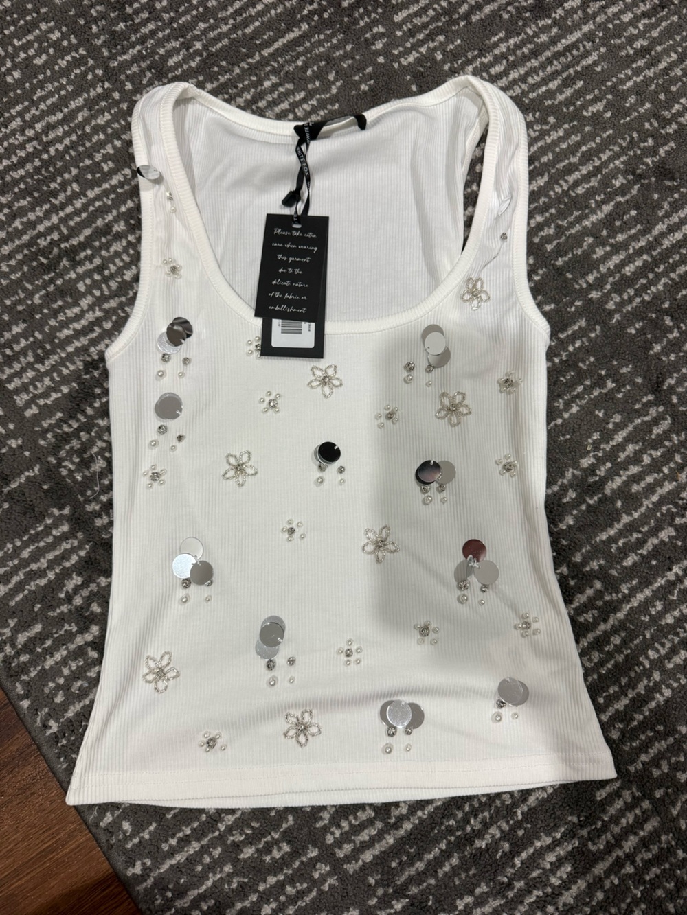 White fox tank top